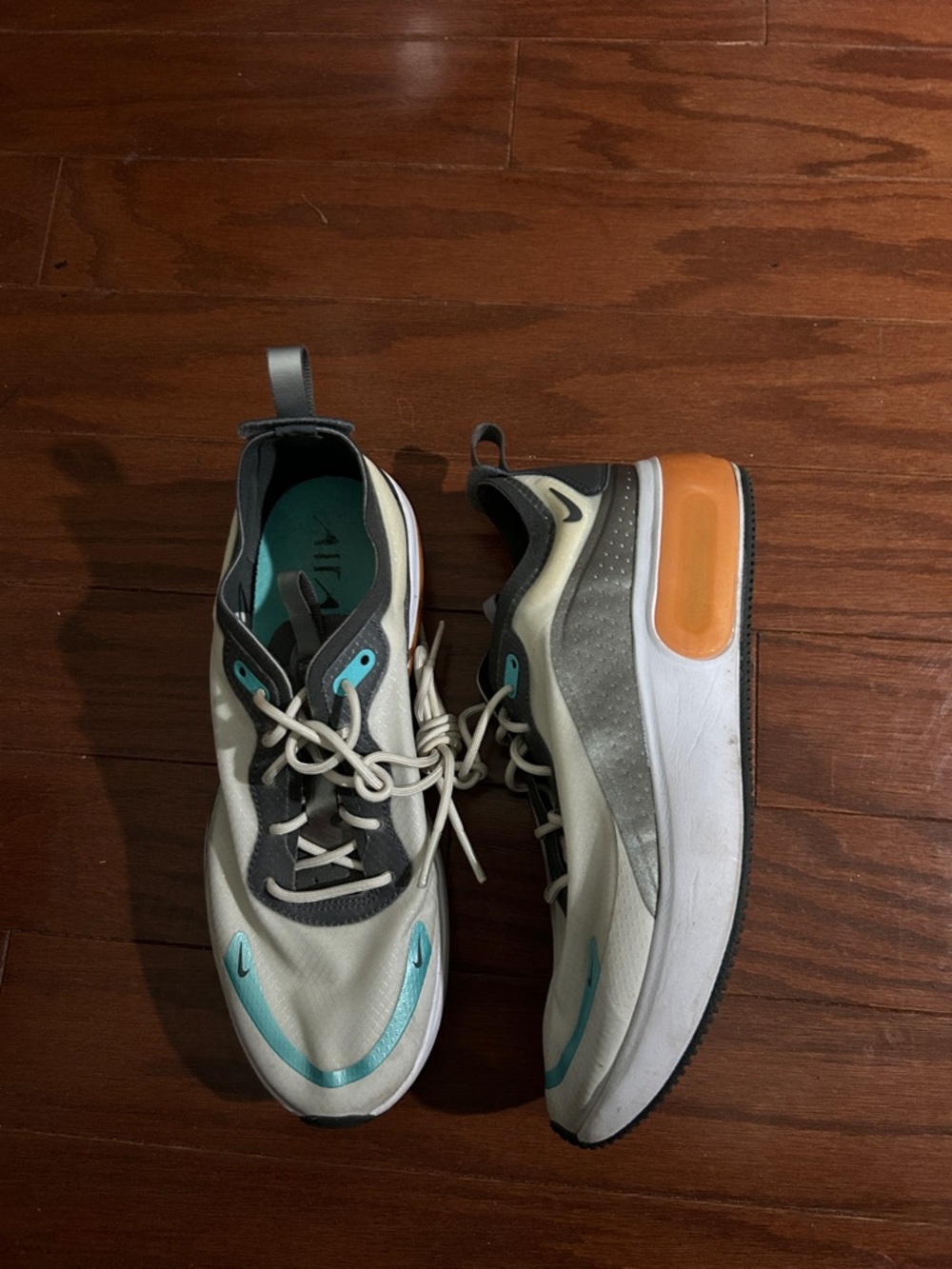 Womens’s Nike  Air Max Athletic Sneakers in White, Gray & Teal